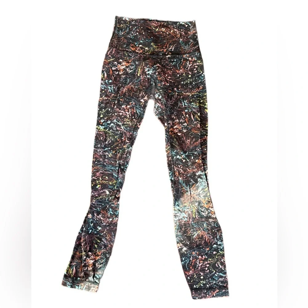Lululemon Align Floral Black Leggings 2 26”